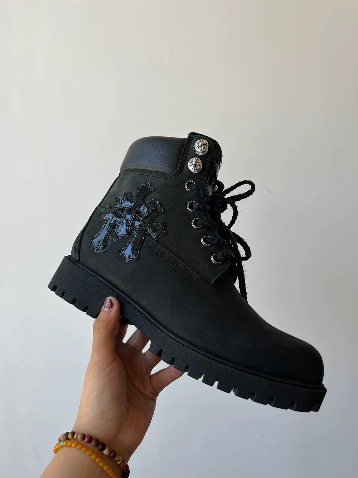 Black Ghost chrome hearts timberlands boots - Private property 