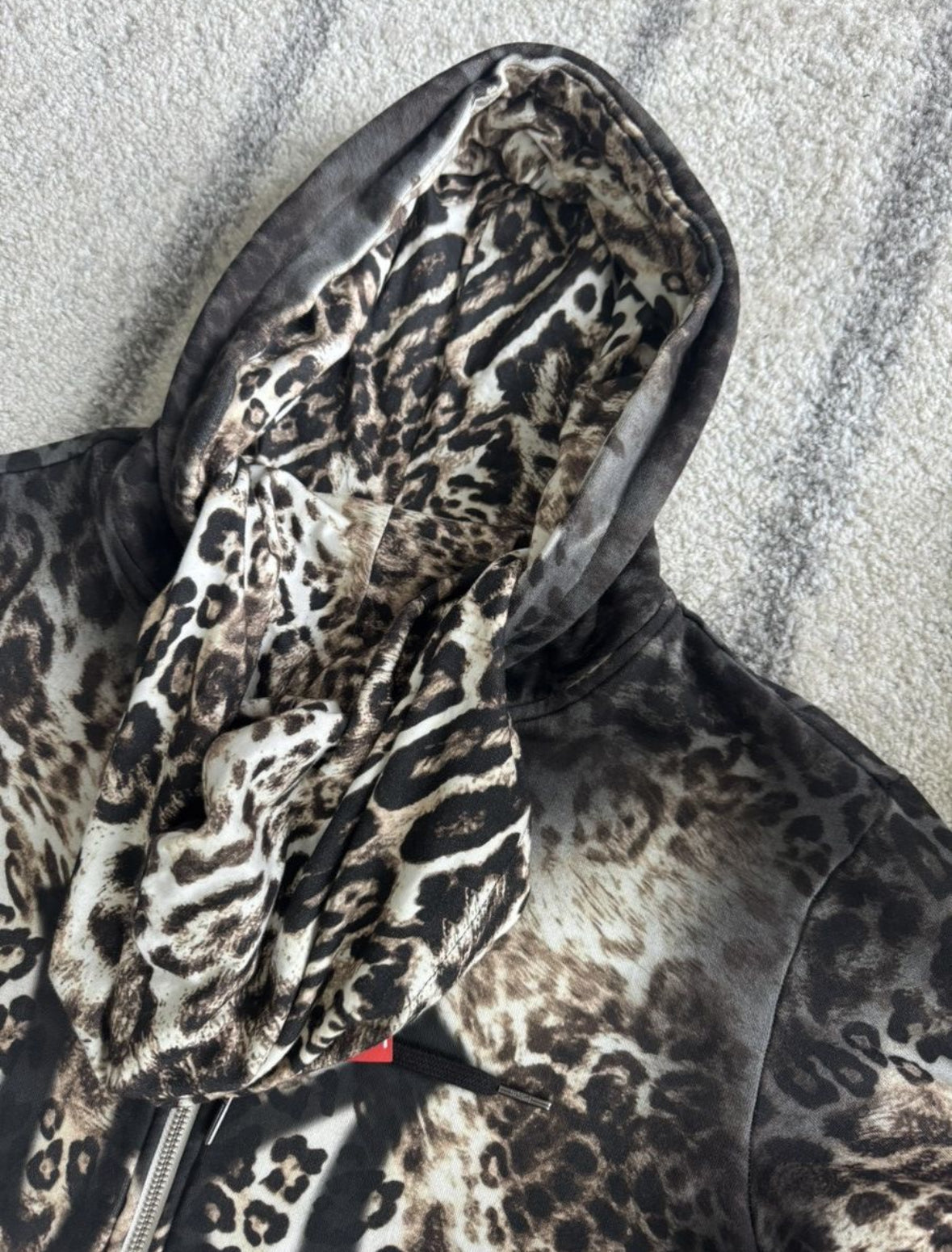 Mowalowa leopard zip up hoodie - Private property 