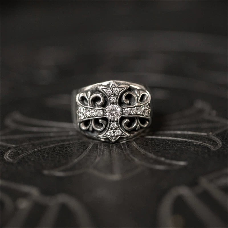 Chrome hearts silver rings with diamond gemstone - Private property 