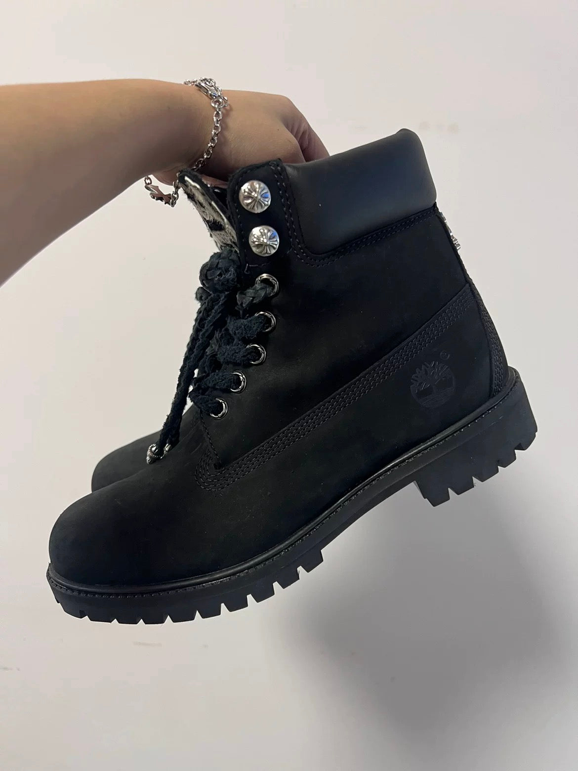 Black Ghost chrome hearts timberlands boots - Private property 