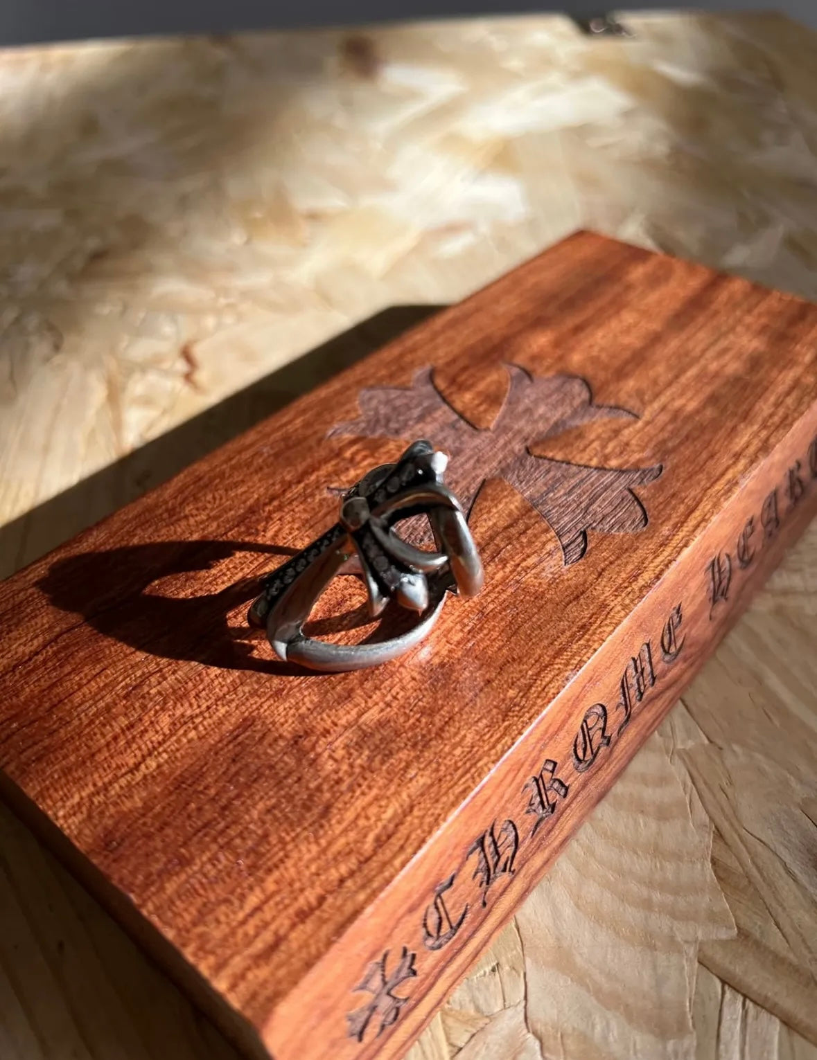 Chrome hearts silver rings with diamond gemstone - Private property 