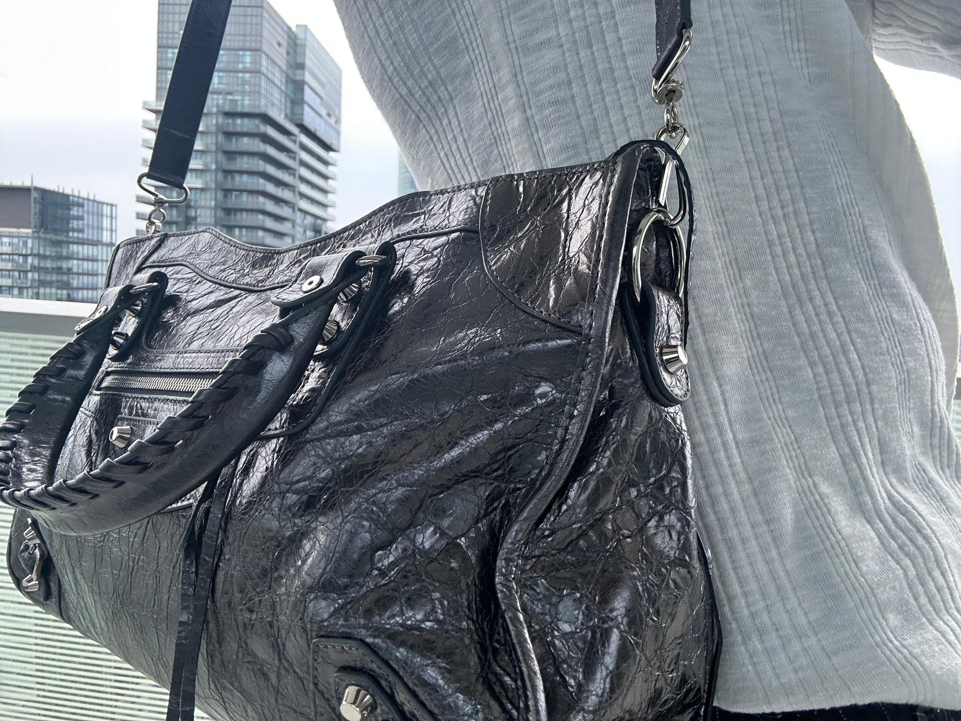 Balenciaga city leather stud bag - Private property 