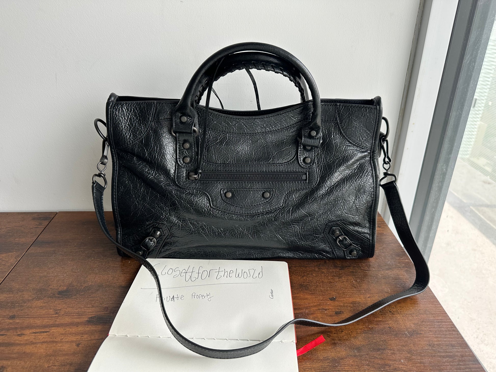 Balenciaga city leather stud bag - Private property 
