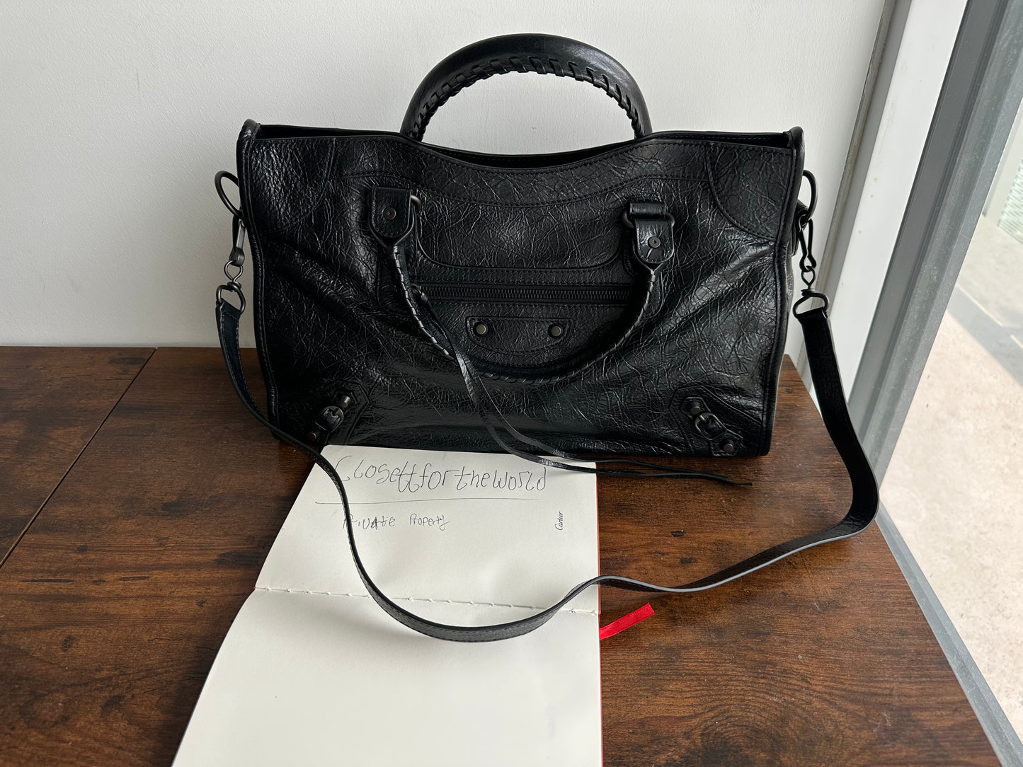 Balenciaga city leather stud bag - Private property 