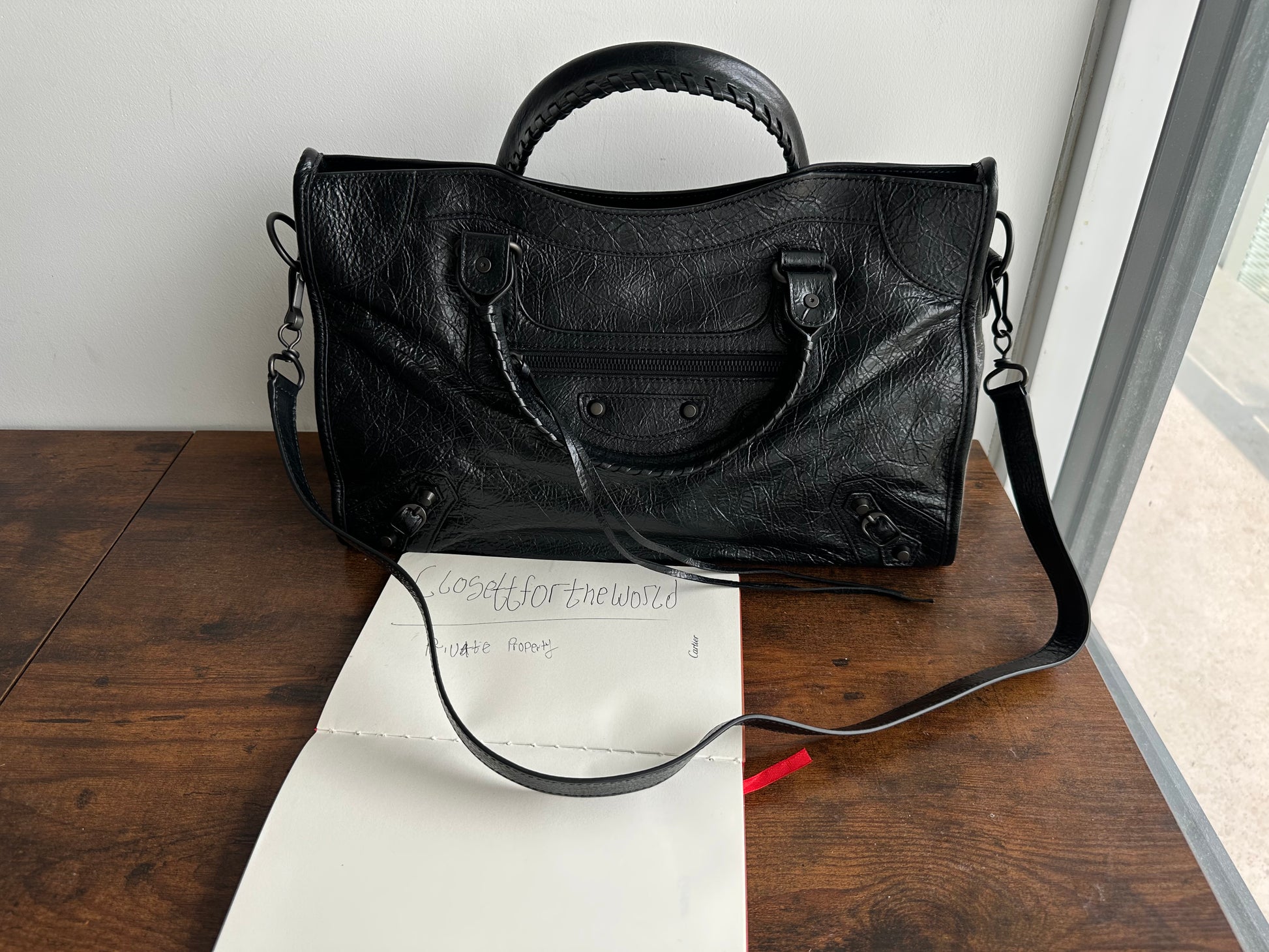 Balenciaga city leather stud bag - Private property 