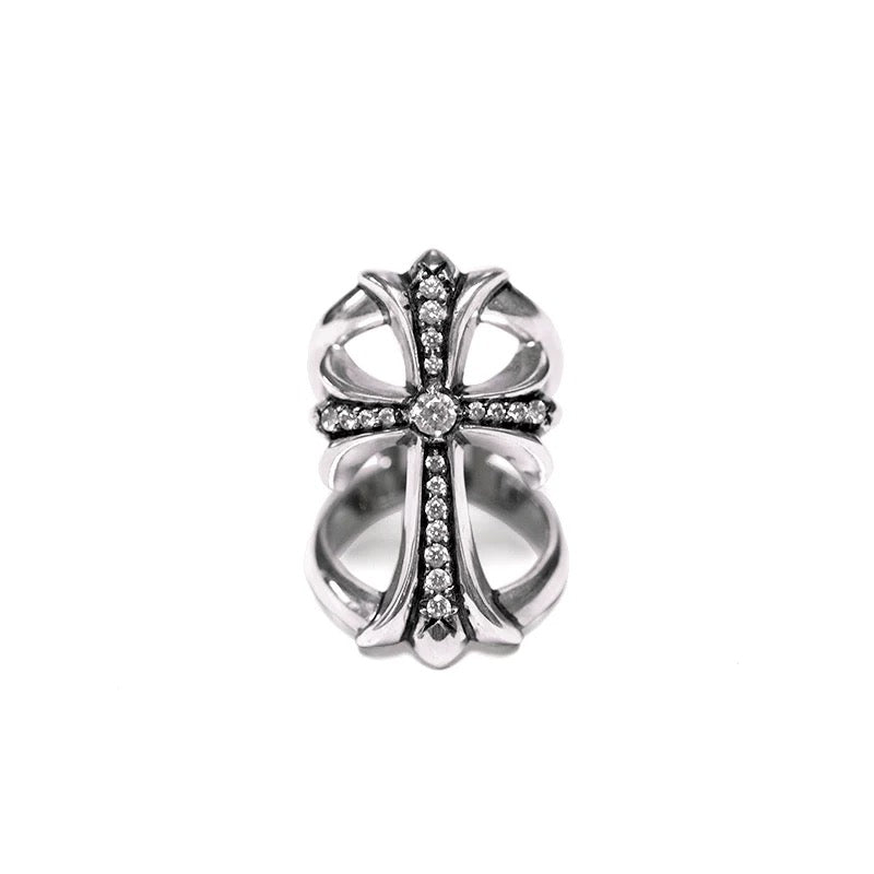 Chrome hearts silver rings with diamond gemstone - Private property 