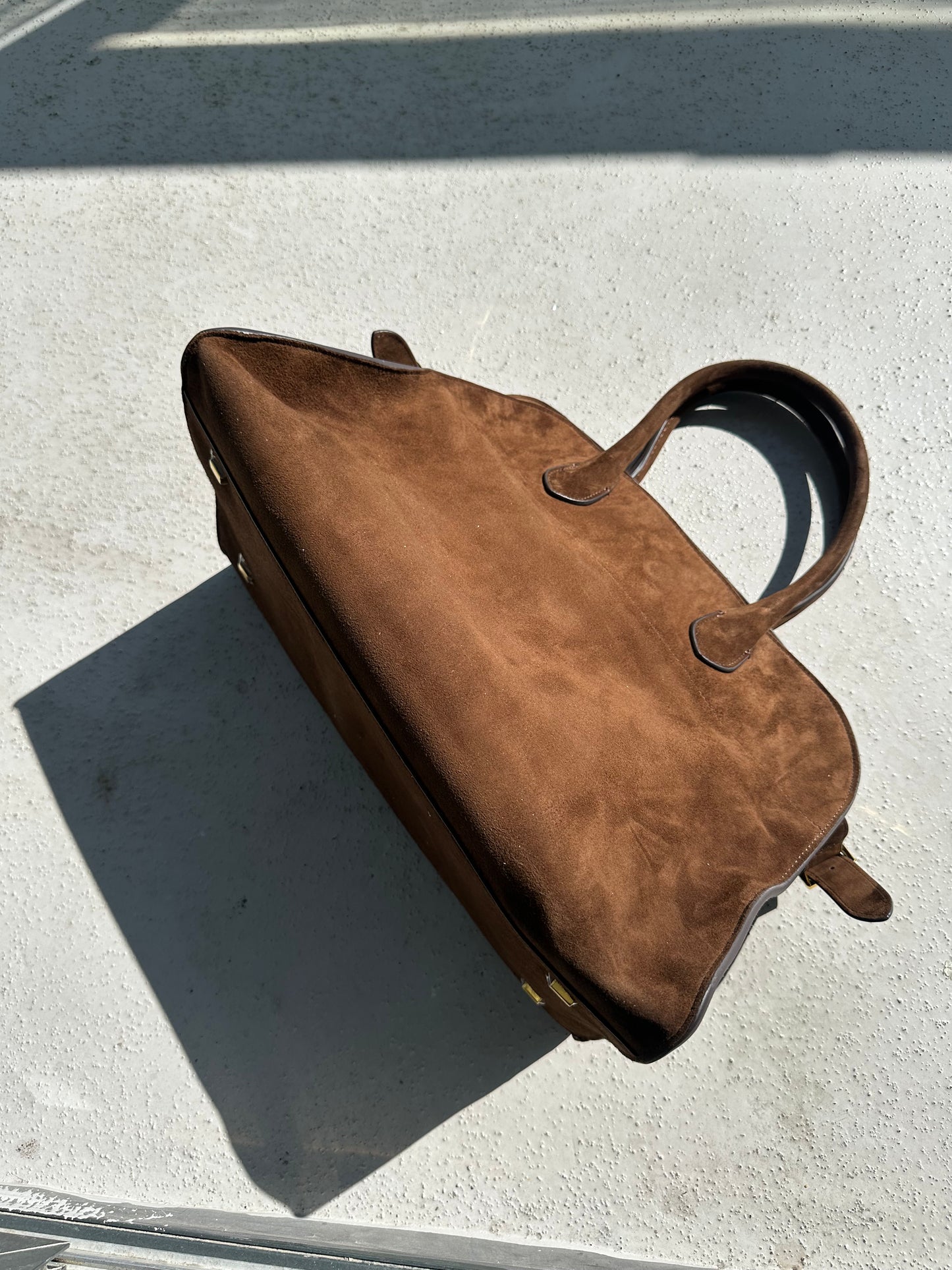 THE ROW SOFT MARGAUX 17 BAG IN SUEDE - Private property 