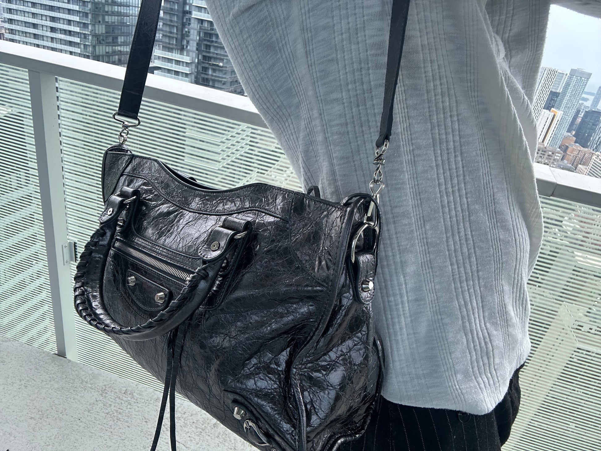 Balenciaga city leather stud bag - Private property 