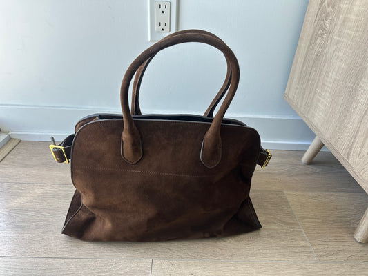 THE ROW SOFT MARGAUX 17 BAG IN SUEDE - Private property 