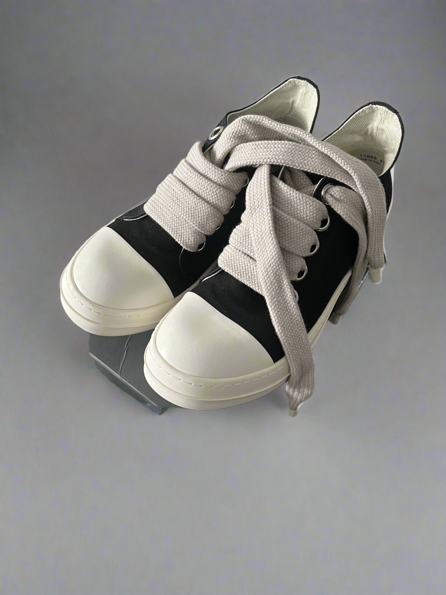 Rick Owen’s low ramones jumbo laces (black) - Private property 