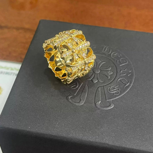 Chrome hearts gold rings with diamond gemstone - Private property 