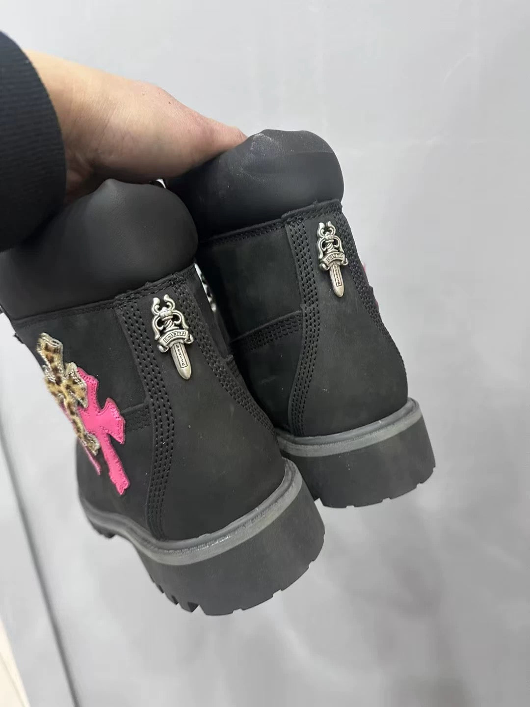 Black Ghost chrome hearts timberlands boots - Private property 