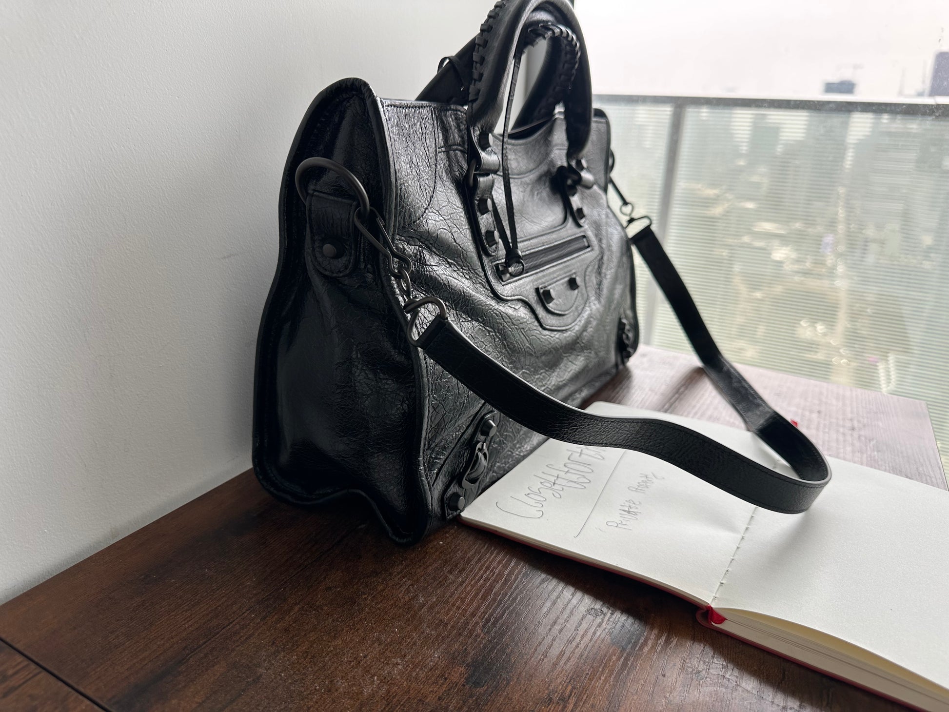 Balenciaga city leather stud bag - Private property 