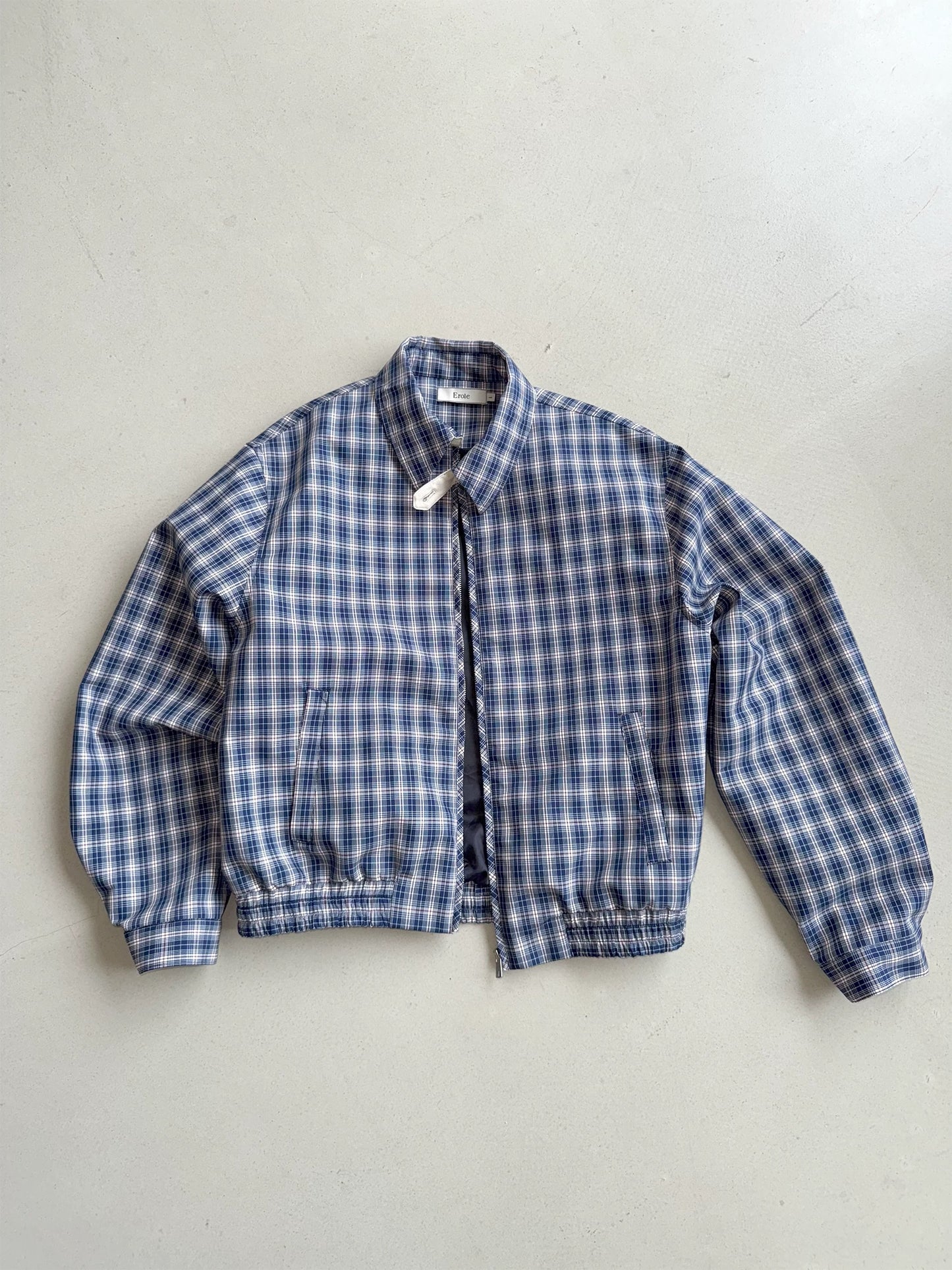 Blue Plaid Zip Jacket – Unisex Casual Outerwear