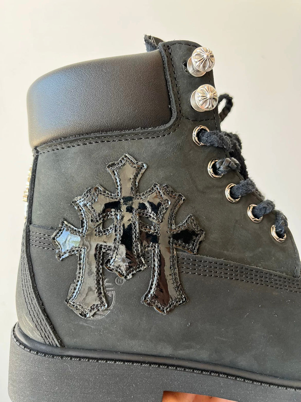 Black Ghost chrome hearts timberlands boots - Private property 