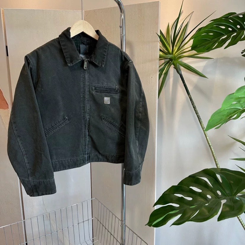 Dark black denim wash Carhart jacket