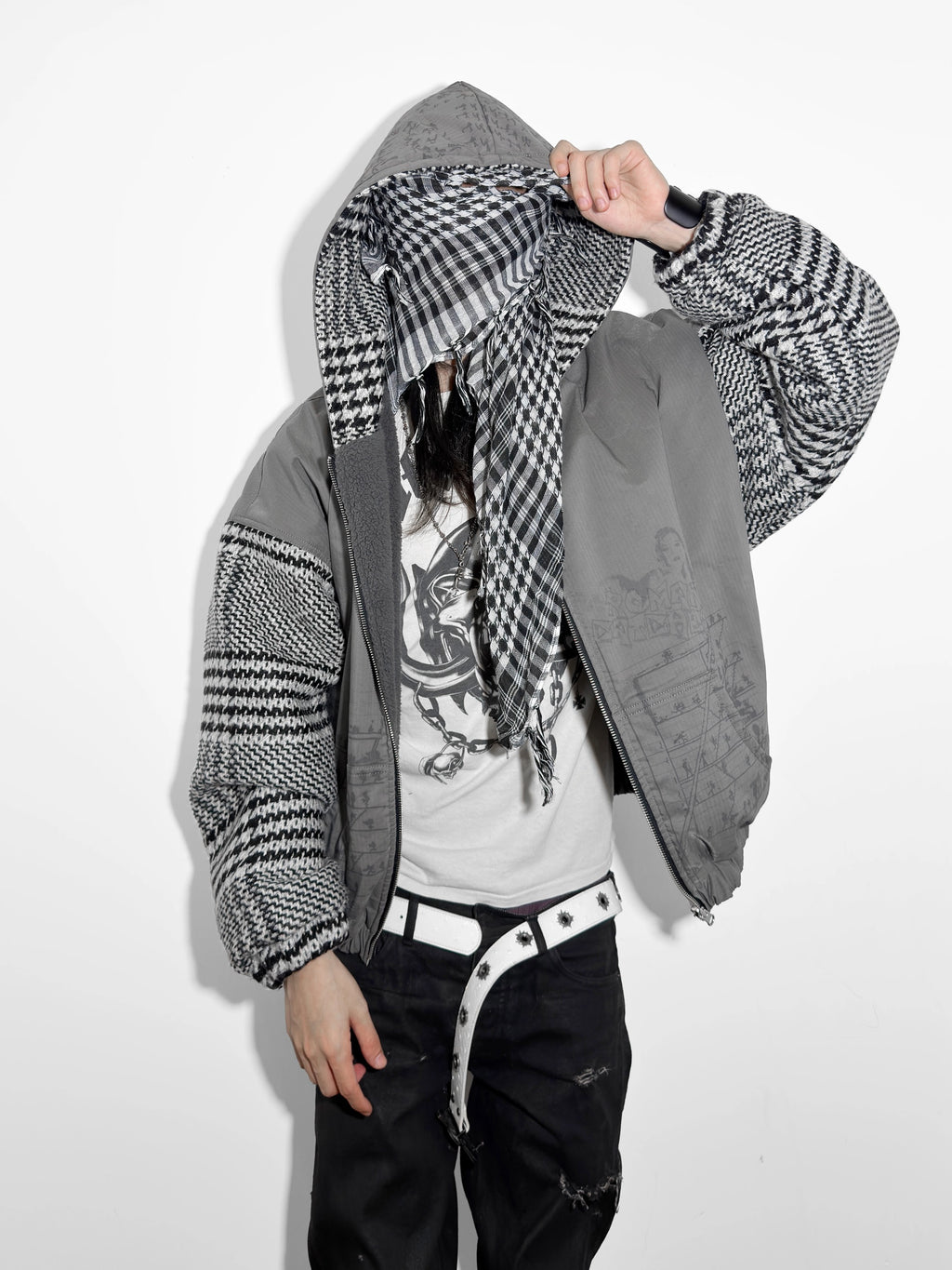 Monochrome reversible bomber jacket - Private property 