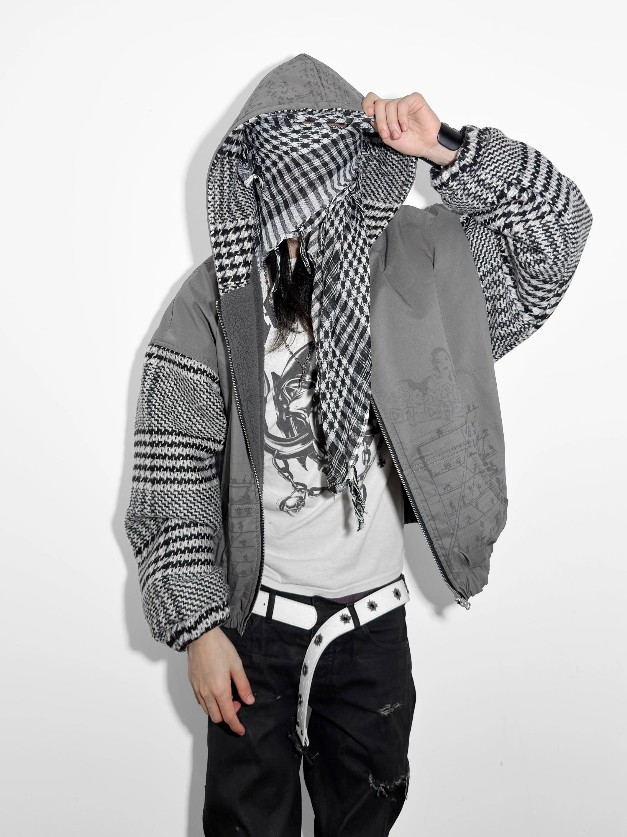 Monochrome reversible bomber jacket - Private property 