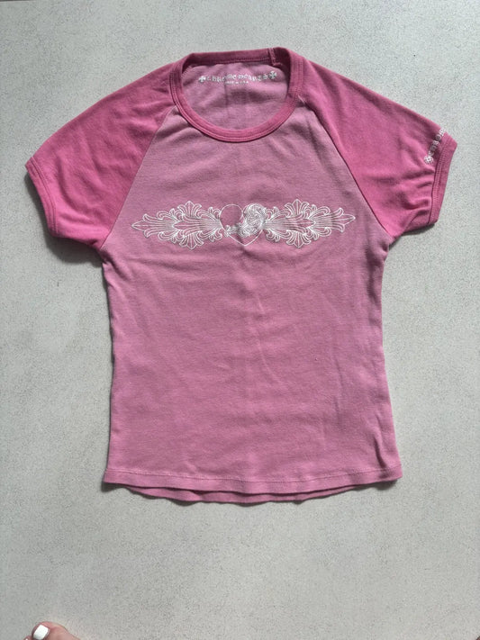Pink Chrome hearts crop top - Private property 