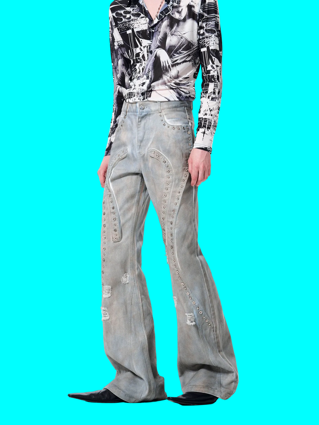 Denim stud pants - Private property 