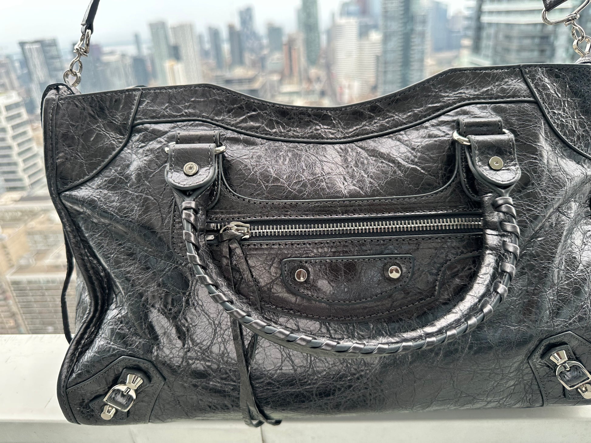 Balenciaga city leather stud bag - Private property 