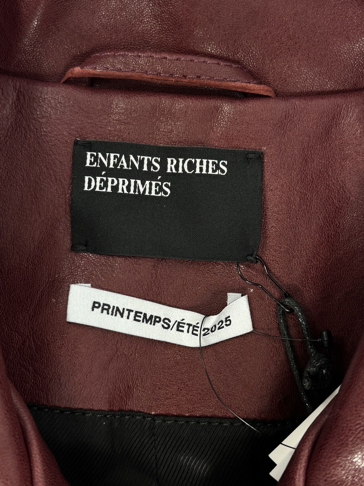 Burgundy leather jacket