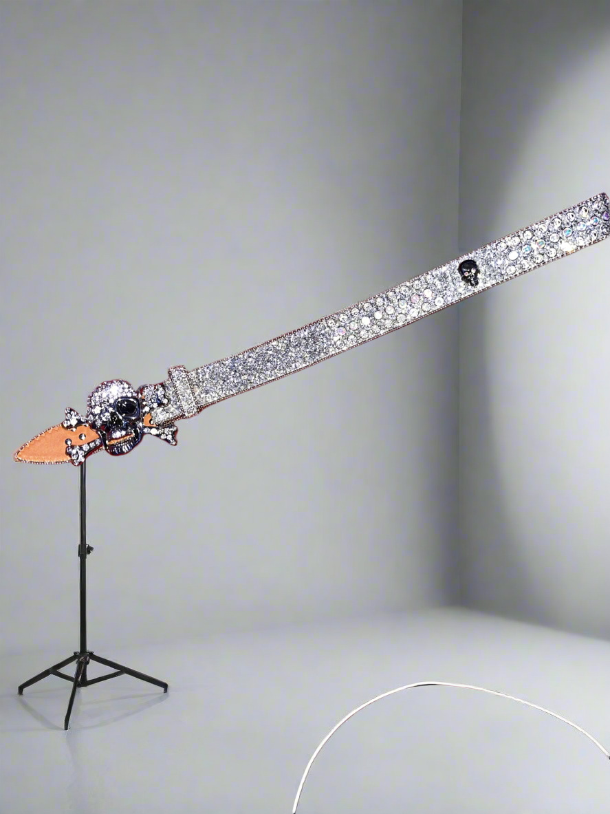 Rhinestone skull belts - Private property 