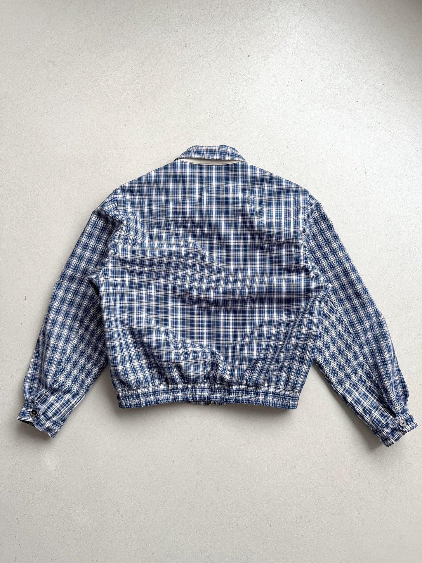 Blue Plaid Zip Jacket – Unisex Casual Outerwear