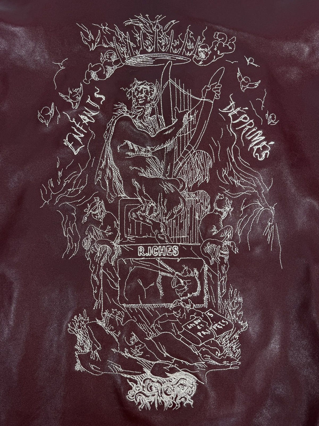 Burgundy leather jacket