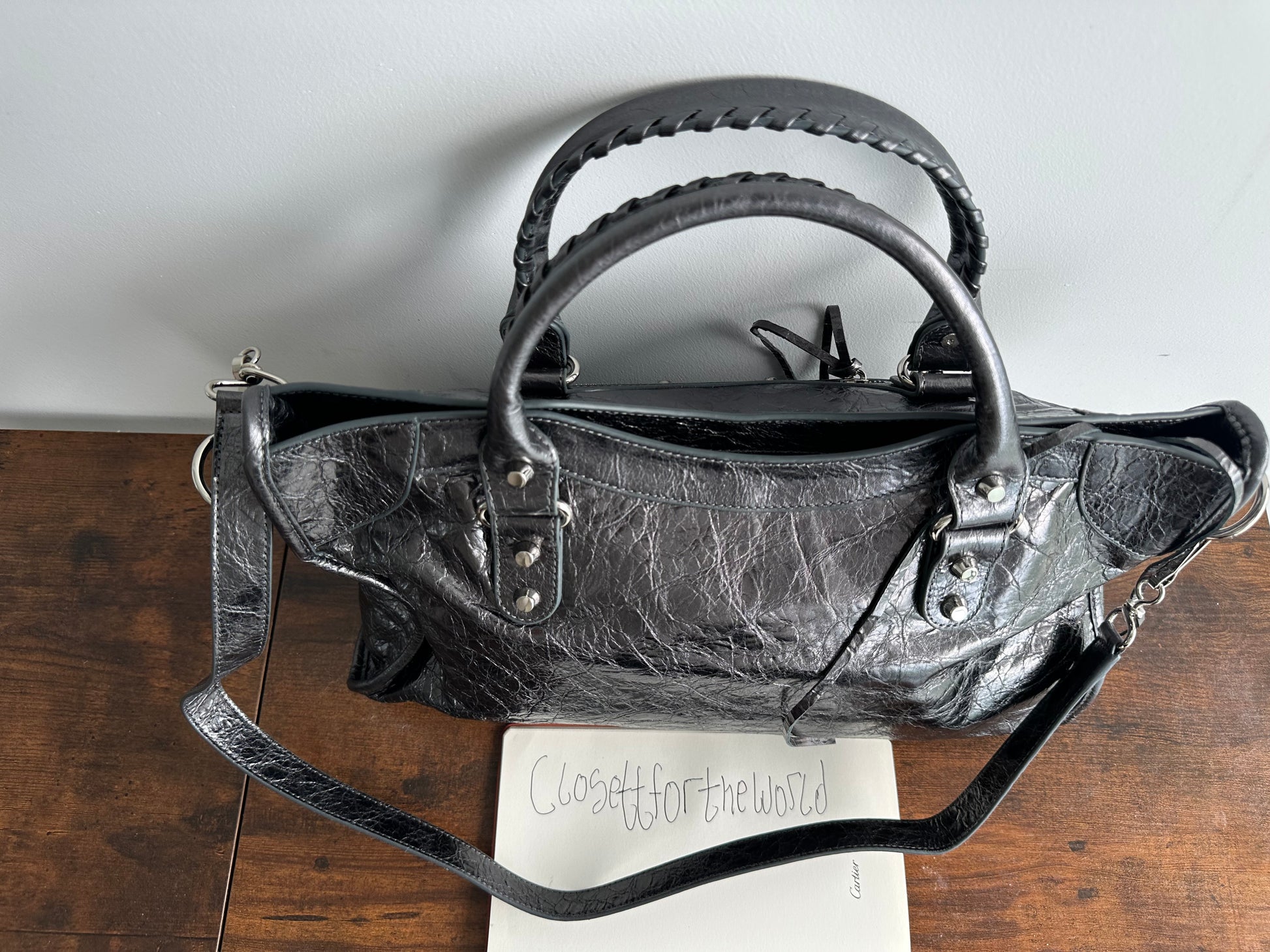 Balenciaga city leather stud bag - Private property 