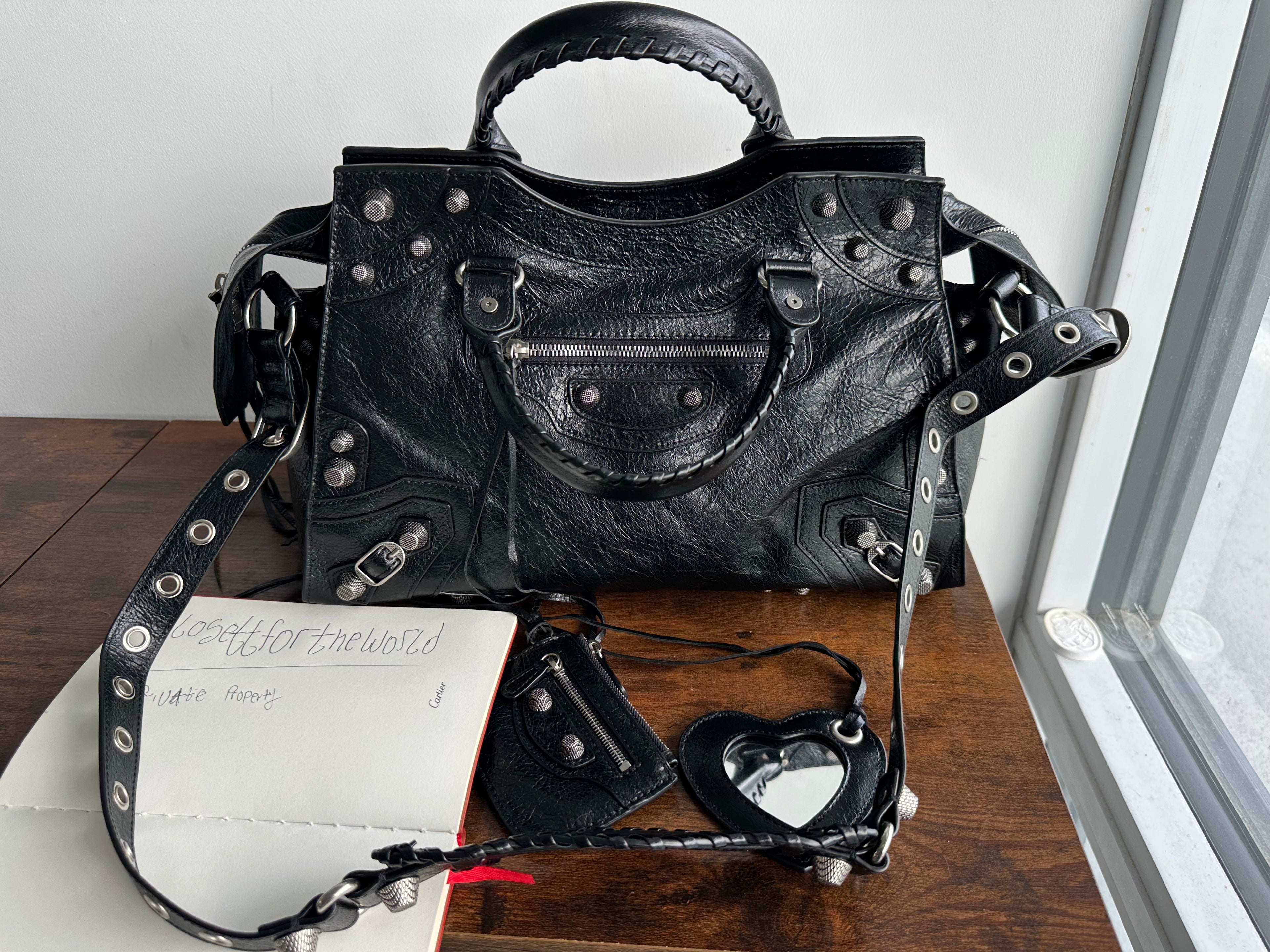 Archive leather stud bag - Private property 