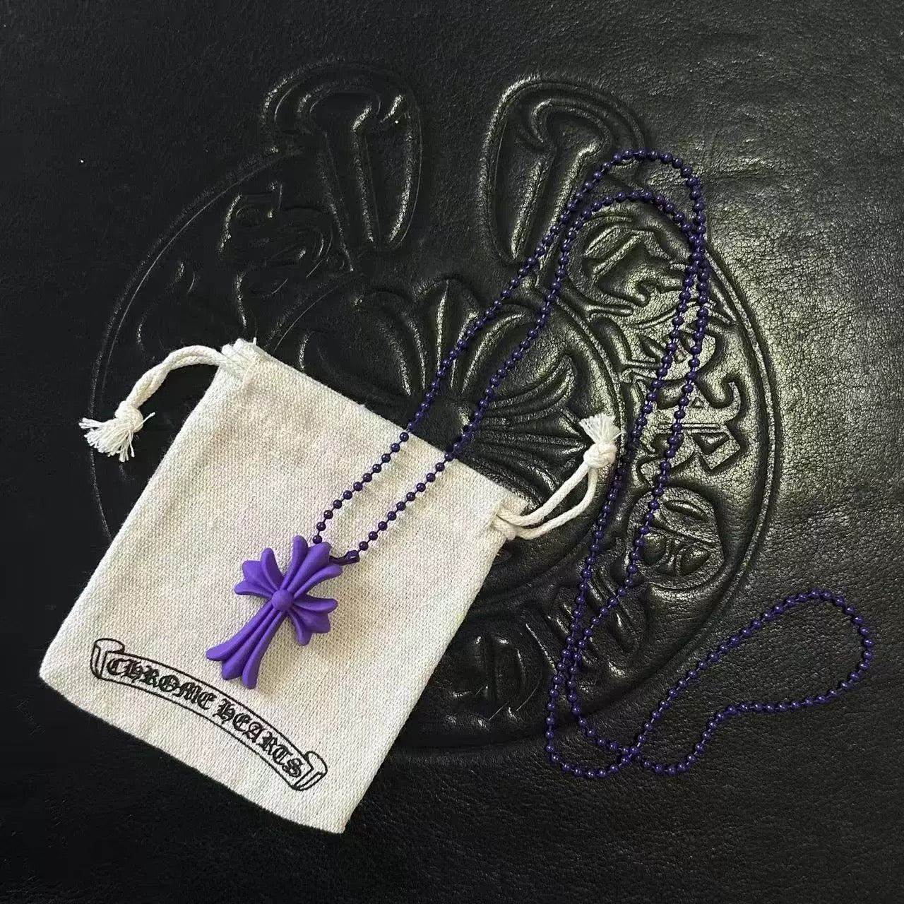 Chrome hearts cross dog tag necklace - Private property 