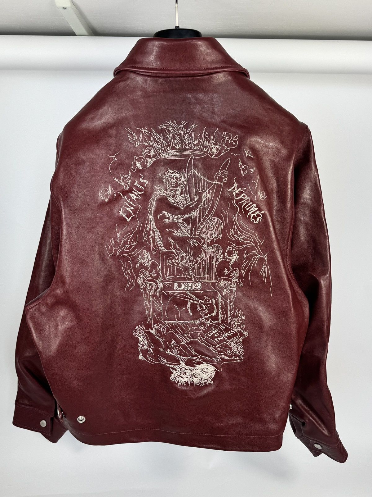 Burgundy leather jacket