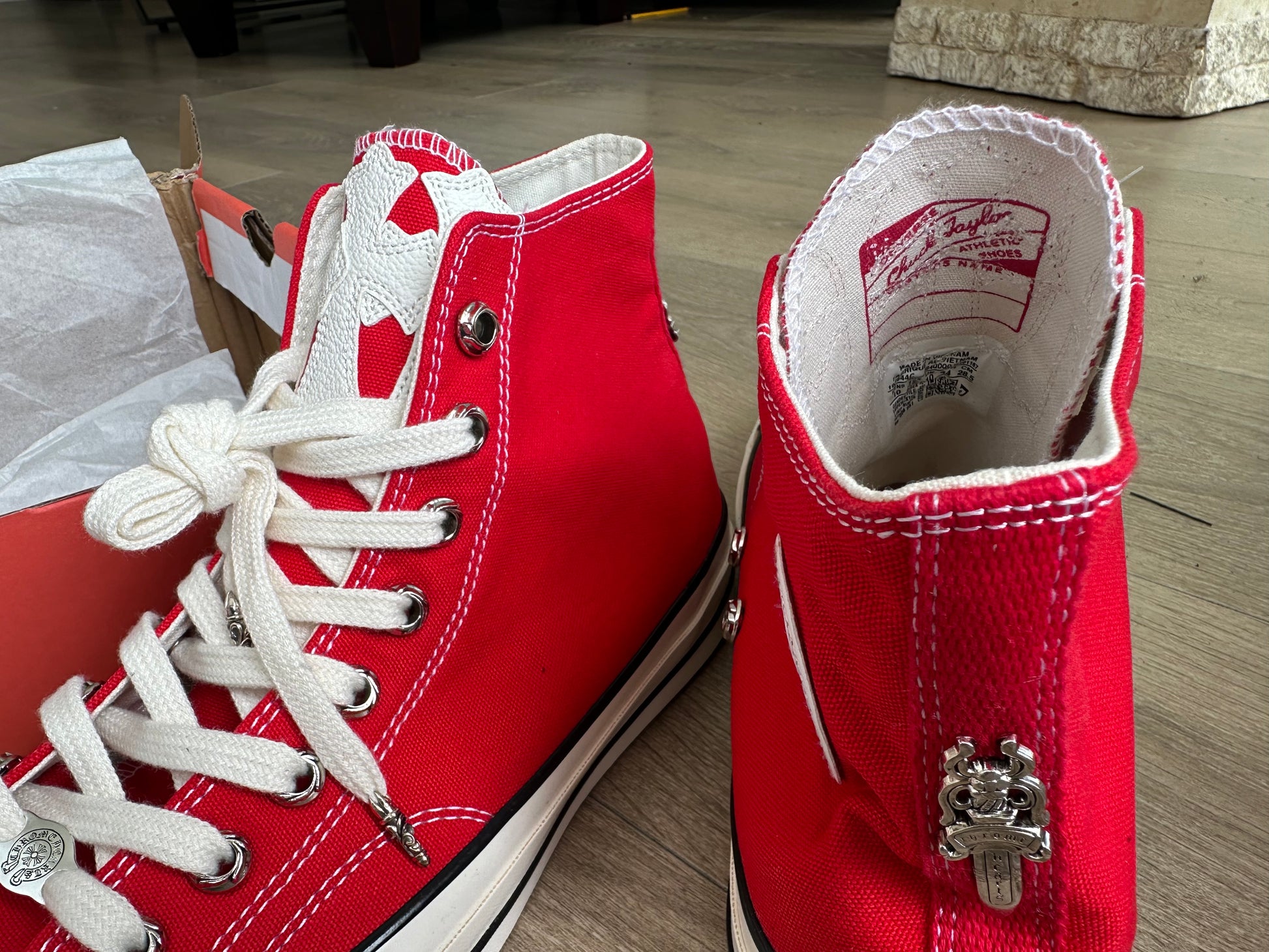 Chrome hearts red all stars converse - Private property 