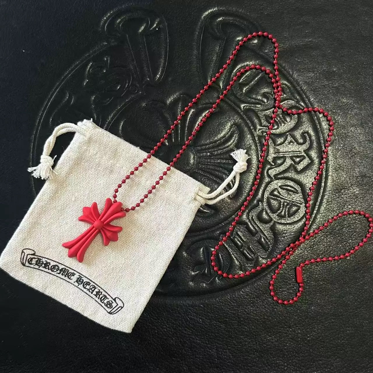 Chrome hearts cross dog tag necklace - Private property 