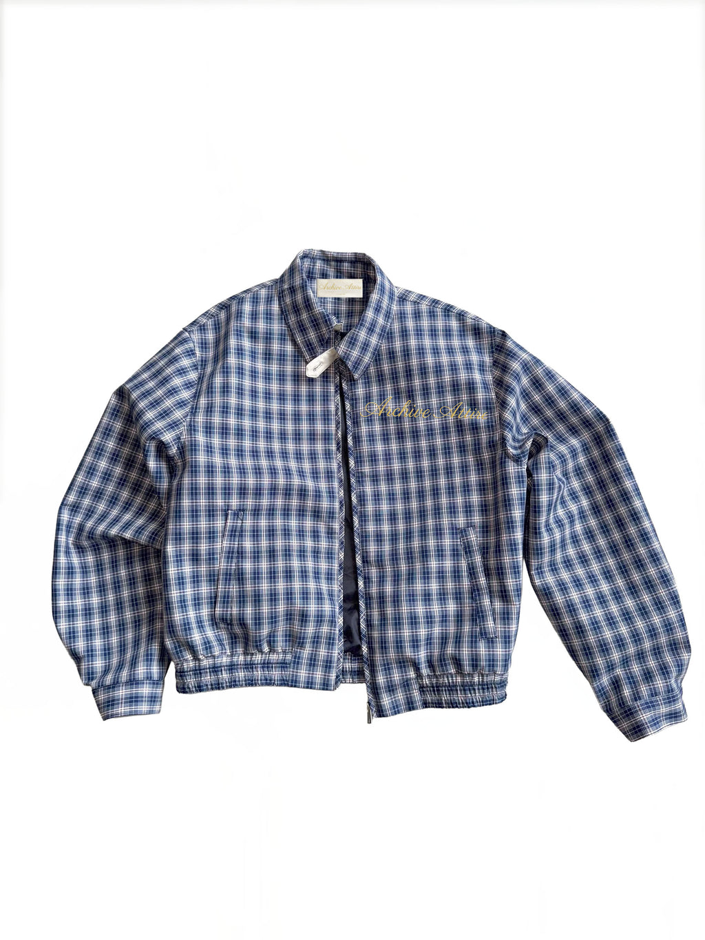 Blue Plaid Zip Jacket – Unisex Casual Outerwear - Private property 