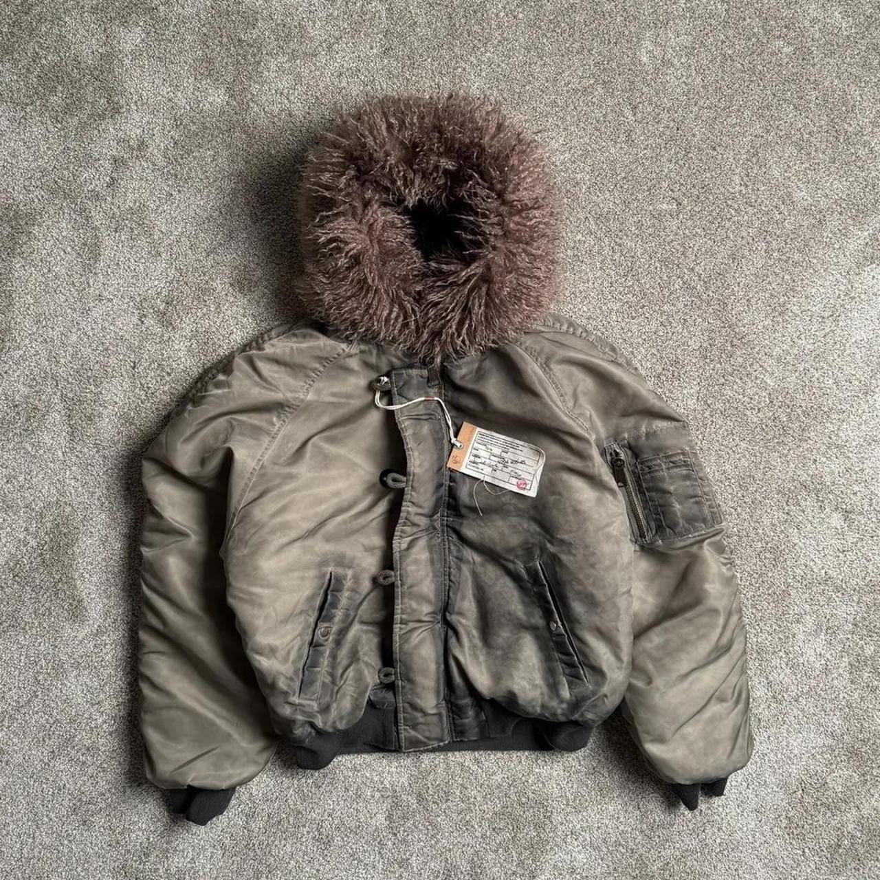 brown khaki fur puffer Coats