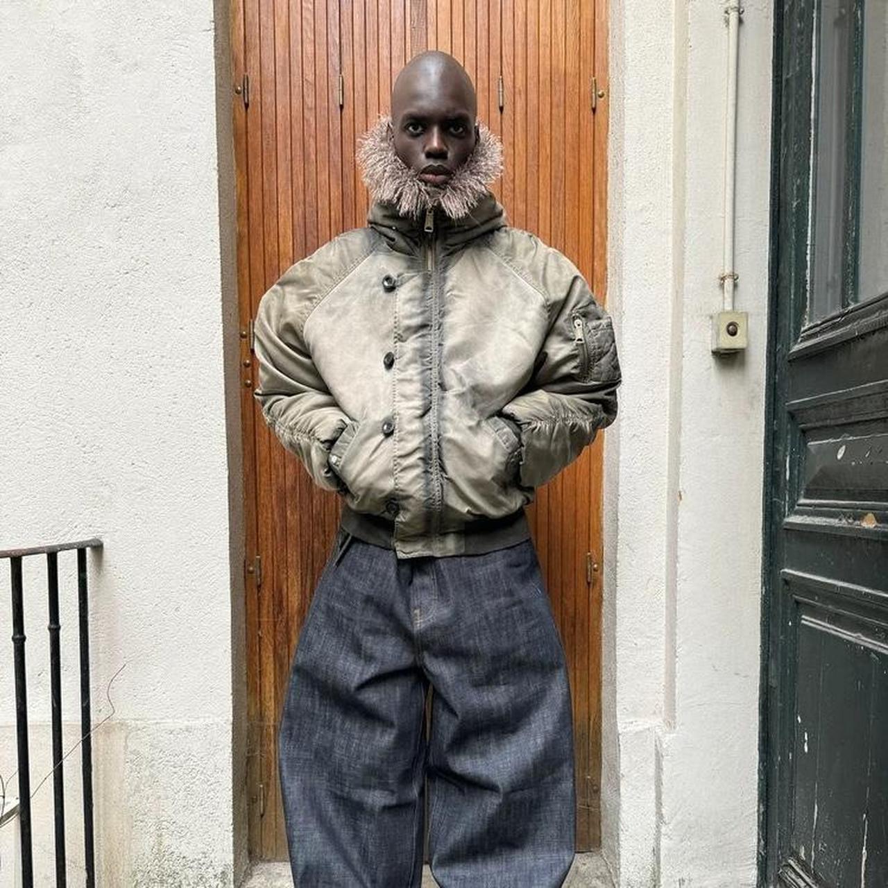 brown khaki fur puffer Coats