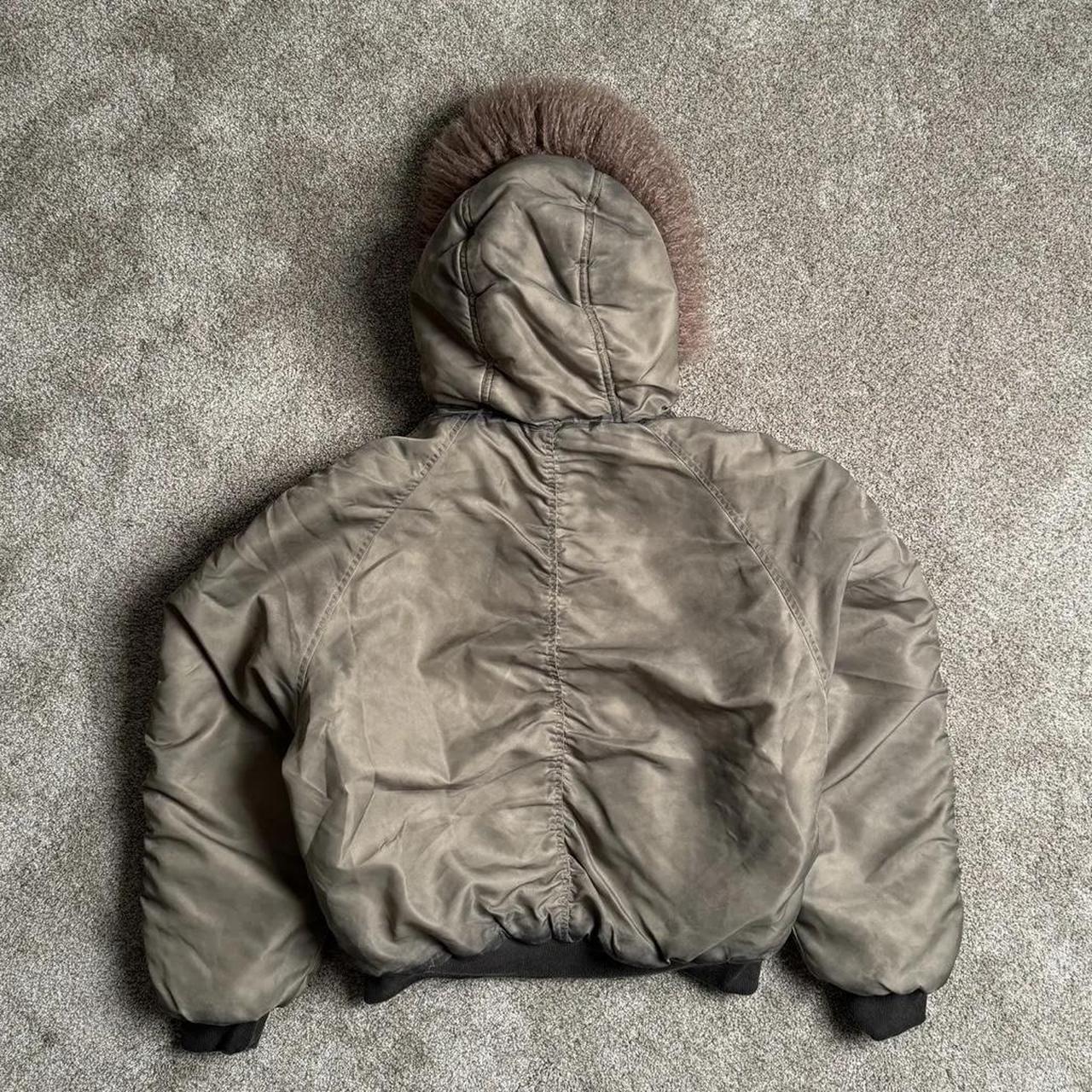 brown khaki fur puffer Coats