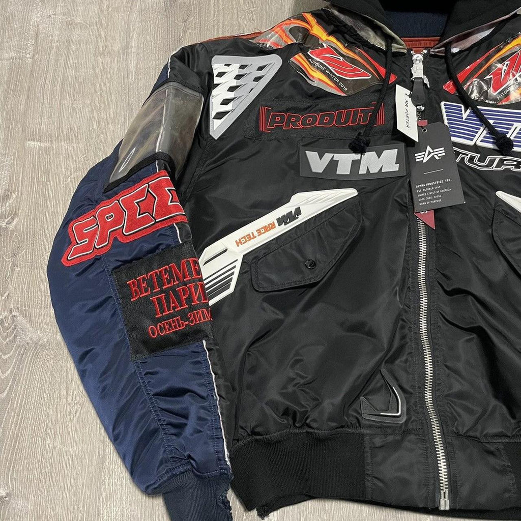 VTM turbo MV Agusta Racing black &amp; red bomber jacket