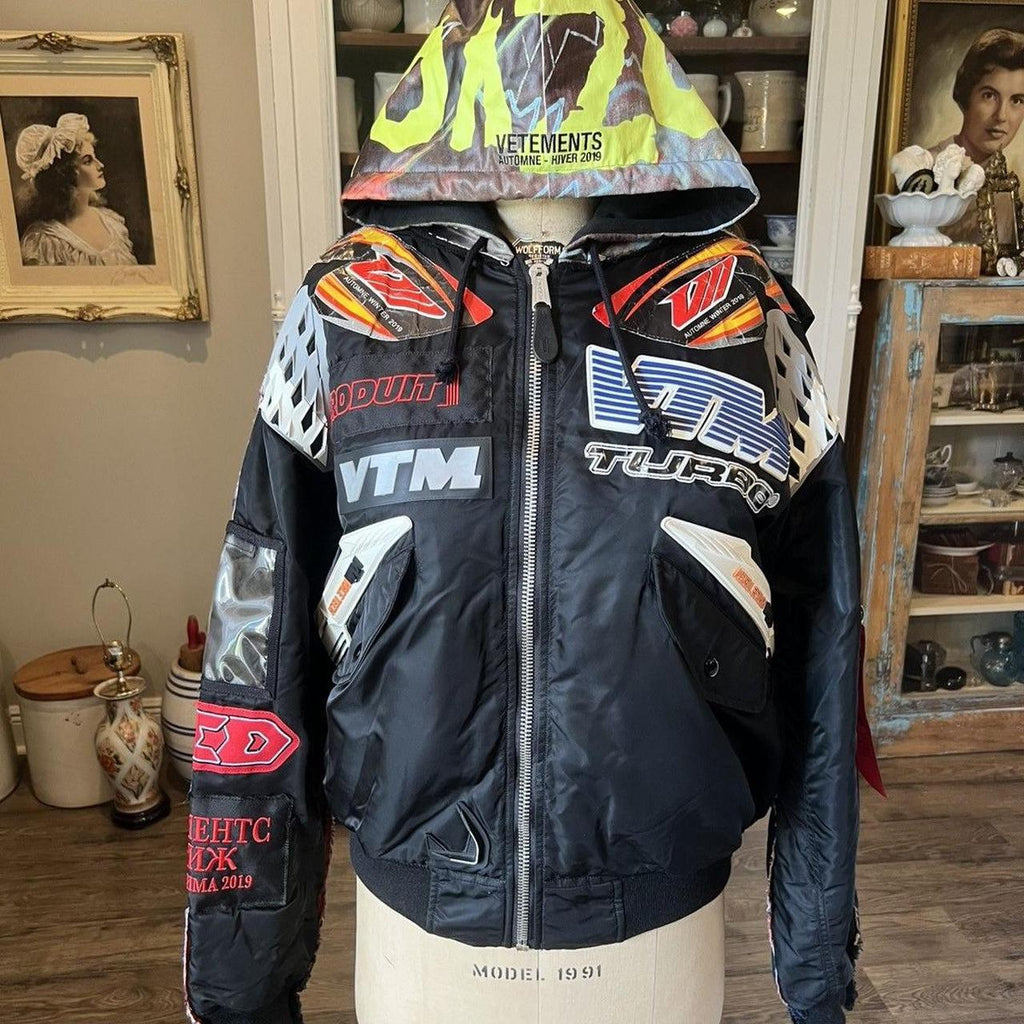 VTM turbo MV Agusta Racing black &amp; red bomber jacket