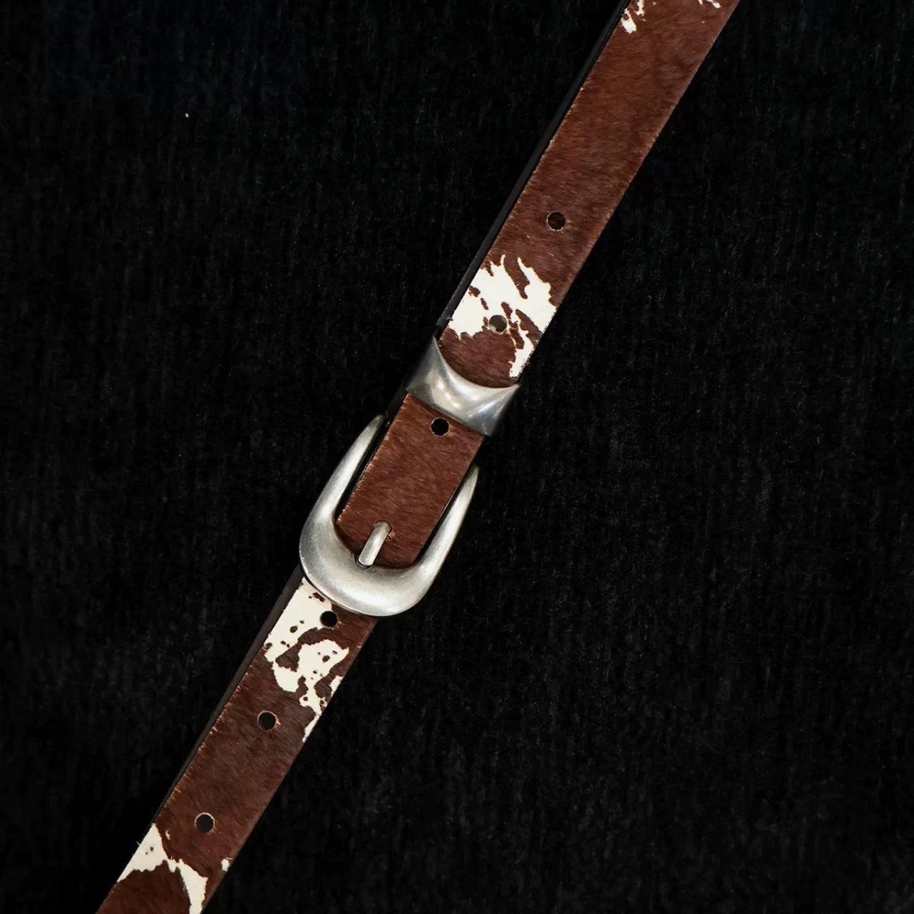 Vintage Cowhide Western Pattern Belt - Private property 