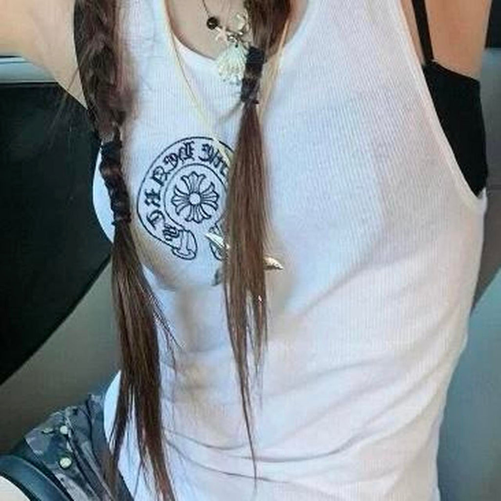 white tank vest top - Private property 